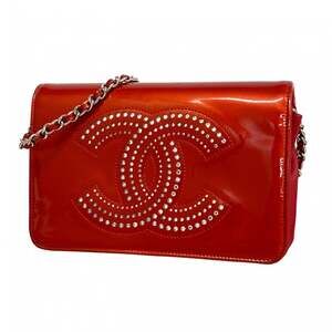 CHANEL Red Leather Wallet